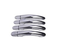 BLNETU Coperture Per Maniglie Delle Portiere Auto In Cromo Nero Adesivi Decorativi Per VW Per Polo 2010 2011 2012 2013 2014 2015 2016 2017(Silver 0 keyhole)