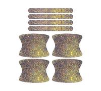 BLNETU Diamond Auto Strip Universal Car Maniglia Per Porta Adesivo Decalcomania Avvertenza Sicurezza Di Guida Accessori Bling 8 Pezzi(Oro)