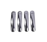 BLNETU Gloss Black Chrome Car Door Handle Covers Accessori Styling Adesivi Per VW Per Golf 5 MK5 Per Rabbit 1K 2004-2009(Argento,4)