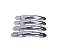 BLNETU Gloss Black Chrome Car Door Handle Covers Accessori Styling Adesivi Per VW Per Golf 5 MK5 Per Rabbit 1K 2004-2009(Argento,3)