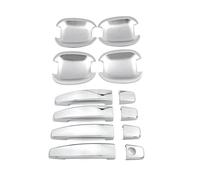 BLNETU Maniglie Esterne Porte Per Vauxhall Per Opel Per Astra Per Corsa Per Afira Antara Finiture Cromate Per Maniglie Delle Portiere Laterali + Coperture Per Le Cavità (Complete Set)