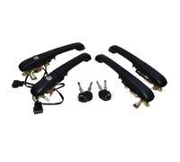 BLNETU Maniglie Per Porte Esterne Auto Nere Con Chiavi Di Ricambio Per VW Per Passat B4 1994 1995 1996 1997 3A0839205A 3A0839206A 3A0837207C 3A0837208C(A SET 4 PCS)