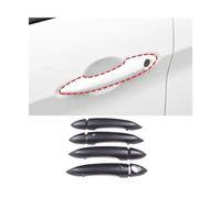 BLNETU Per Alfa Per Romeo Per Giulia Per Stelvio 2015-2020 ABS Accessori Carbonio Maniglia Esterna Per Porta Maniglia Per Copertura Trim Adesivo(A With smart hole 2)