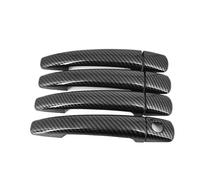 BLNETU Per CITROEN C4 C4 Per PICASSO C6 Per PEUGEOT 207 308 407 2004-2010 Nero In Fibra Di Carbonio Auto Maniglia Della Porta Copertura Trim Adesivo(fibra di carbonio)