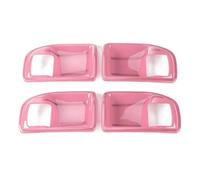 BLNETU Per Jeep Per Wrangler JK 2011-2017 4 Porte Car Interior Door Handle Bowl Decorazione Cover Trim Adesivi (Pink)