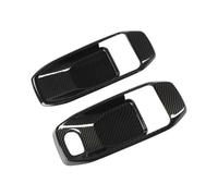 BLNETU Per Jeep Per Wrangler JL Per Gladiator JT 2018-2023 Auto Porta Maniglia Interna Ciotola Adesivo Decorazione Copertura Trim (Carbon Fiber pattern-2Doors)