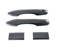 BLNETU Per Toyota Per Hiace Per Granvia Per Pendolari 2019-2023 Chrome Accessori Auto Maniglia Della Porta Copertura Trim Tappo Di Protezione Styling(fibra di carbonio)