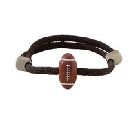 BLNGET Braccialetto da uomo alla moda con robusta corda Milans nera e design ispirato allo sport Rugby, uso quotidiano, As show