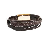 BLNGET Braccialetto da uomo intrecciato a mano con robusta lega e chiusura magnetica per l'uso quotidiano o occasioni romantiche per coppia, As show