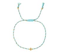 BLNGET Braccialetto in corda di cotone robusto a quattro colori con croci in stili adatti sia per uomini che per donne abiti eleganti, As show
