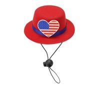 BLNGET Cappello di carnevale con clip per capelli per festival dell'indipendenza piccolo cappello a cilindro patriottico festa cappello per tutte le età e Pe