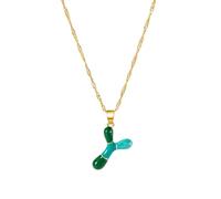 BLNGET Collana in lega con lettera colorata personalizzata, catena regolabile, da indossare tutti i giorni, con ciondolo a forma di lettera per le donne, As show, Metallo