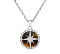 BLNGET Collana rotonda da uomo in acciaio inossidabile, gioiello spirituale adatto per papà, fidanzato, compleanno, San Valentino, As show, Acciaio inossidabile