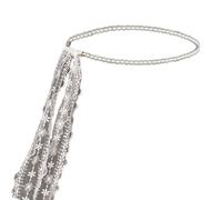 BLNGET Elegante cintura a catena in pizzo con perle per le donne alla moda accessorio in vita per abiti e gonne, Fiore a sei petali, Taglia unica