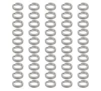 BLNGET Set di 50 anelli rotondi da pesca assortiti in acciaio inox resistente, esche a scatto per esche a scatto, connettori per pesca, in acciaio inox