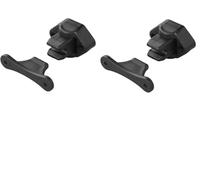 blntackle76 Set: 1, 2, 4, 6 o 8 fermaporta per roulotte, bianco, nero, porta camper, porta di servizio, porta campervan, blocco porta (2 pezzi) nero)