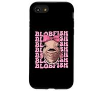 Blobfish - Fiocco a forma di civetta con pesci divertenti, colore: Rosa Custodia per iPhone SE (2020) / 7 / 8