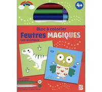 Bloc à colorier avec feutres magiques Les animaux