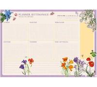 Grupo Erik: Planning da Tavolo A4 Wild Flowers in italiano | Planner settimanale 21 x 29,7 cm con 54 fogli a strappo, Agenda Organizer, Weekly Planner o Calendario Planner da scrivania
