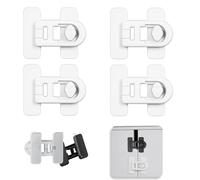 Blocca Cassetti Per Bambini,4 di sicurezza per frigoriferi per bambini,Applicare a per frigoriferi, cassetti, armadi e congelatori-utilizzando adesivo 3M,senza attrezzi o punte da trapano (Bianco)