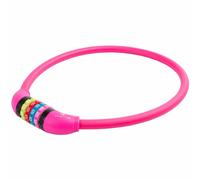 Blocca cavo a combinazione D 12.6,5 S M-WAVE, L=650mm, Ø=12mm, rosa