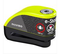 Viro | E-Stop Bloccadisco Moto con Allarme, Asta 6mm, Colore Rosso Nero, Lucchetto Moto Antifurto per Scooter e Moto