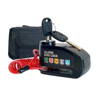 Blocca Disco per Moto con Allarme Sonoro 110dB, Lucchetto Antifurto Scooter e Moto Bloccadisco moto allarme con Accessori, 2 Chiavi di Sicurezza, Cavo Reminder Promemoria 1.5m e Borsa per Trasporto