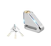 Blocca Disco Ruota Per Moto Sensore Movimento Sonoro 110 DB Sicurezza Rotori Freno Universali Per Motociclette Bloccadisco Lucchetto(White)