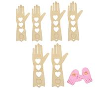 Blocca guanti in legno, Blocco per guanti in legno da 6 pezzi, Guanto forma bloccante, guanto modello strumento per maglieria, display per uso domestico guanti per maglieria a mano stampi per principi