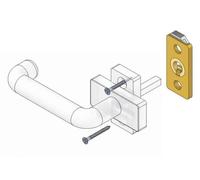 BLOCCA MARTELLINA MANIGLIA PROTEZIONE FINESTRA DISEC BRONZO BMAR01A18