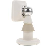 Blocca Porta da Pavimento Magnetico in Silicone e Metallo Beige | Adesivo Trasparente senza Fori, Resistente e Lavabile, Connessione Salda, per Porte Interne e Bagno