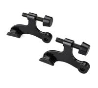 Blocca Porta Fermo perno cerniera in metallo spesso a forma di K da 2 pezzi con tampone for limite posizione nascosto della porta domestica(B01-black)