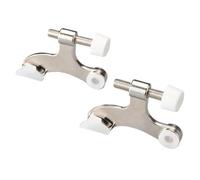 Blocca Porta Fermo perno cerniera in metallo spesso a forma di K da 2 pezzi con tampone for limite posizione nascosto della porta domestica(B01-silvery)