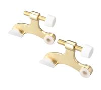 Blocca Porta Fermo perno cerniera in metallo spesso a forma di K da 2 pezzi con tampone for limite posizione nascosto della porta domestica(B01-golden)