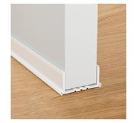 Blocca spifferi sotto la porta Striscia di tenuta in PVC flessibile da 96 cm Blocco luce insonorizzata, 1 pcs(White)