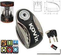 BLOCCADISCO KOVIX LUCCHETTO MOTO SCOOTER CON ALLARME 120 DB PERNO 16MM