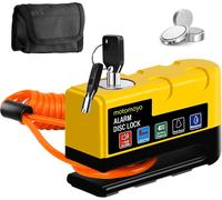 Bloccadisco Moto Allarme 110Db - Lucchetto Antifurto Impermeabile Con Cavo 1.5M