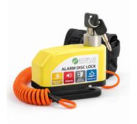 Bloccadisco Moto con Allarme 110 dB - Blocca Disco per Moto e Scooter, Antifurto Impermeabile Rinforzato, Lucchetto con Sensore di Movimento per Bici e Motorino, Cavo Promemoria 1,5 m e 2 Chiavi