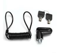 Bloccadisco per moto con allarme, 110 dB, dispositivo antifurto con sirena forte, in lega resistente, bullone da 7 mm, rosso e nero (set nero)