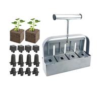 Bloccaggio a terra | Attrezzi da giardino manuali con 4 griglie - Blocco per terreno a mano da 5,1 cm, per piantare, trapiantare, tagliare, cassetta di coltivazione, vassoio di avviamento, giardino