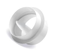 Bloccanti per il riflusso, Connettore tubi, Saracinesca Dispositivo di prevenzione del Adattatore sfiato dell'essiccatore, Tubo estrazione dell'aria in linea, Giunto linea bianco 125mm