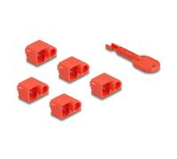 Bloccaport RJ45 DeLock 20929 confezione 10 pezzi con chiave rossa