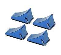 Bloccaruota per Auto Modello RC, Durevole, Antiscivolo, in Lega di Alluminio, 4 Pezzi, per Auto Telecomandate dal Design Accattivante (Blue)