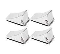 Bloccaruota per Auto Modello RC, Durevole, Antiscivolo, in Lega di Alluminio, 4 Pezzi, per Auto Telecomandate dal Design Accattivante (Silver)