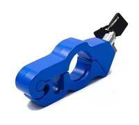 Bloccasterzo Auto Bloccasterzo per moto - Blocco manubrio in lega di alluminio temprato per scooter e bici elettriche 2 chiavi(CS1PC-Blue)