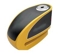 Bloccasterzo Auto Blocco allarme impermeabile per moto disco per bicicletta Allarme controllabile intelligente freno a elettrico per auto(DX26 Yellow)