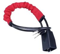 Bloccasterzo Auto Blocco del volante automatico della fibbia cintura di sicurezza Corda per camion dell'auto Cavo in acciaio intrecciato antifurto(1pcs-Red)