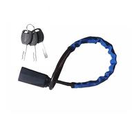 Bloccasterzo Auto Cavo potenziato per blocco del volante dell'auto in acciaio inossidabile, sicuro, affidabile, antifurto, corda di bloccaggio con fibbia della cintura sicurezza automatica(Blue)