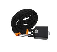 Bloccasterzo Auto Dispositivo antifurto per bloccaggio del volante dell'auto con cavo a catena resistente al taglio di fissaggio della cintura sicurezza per la parcheggio auto e SUV(Black)