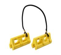 Bloccasterzo idraulico da 4" per motori fuoribordo dotato di Traversa per salvaguardare i componenti dello sterzo da danni e furti (giallo)